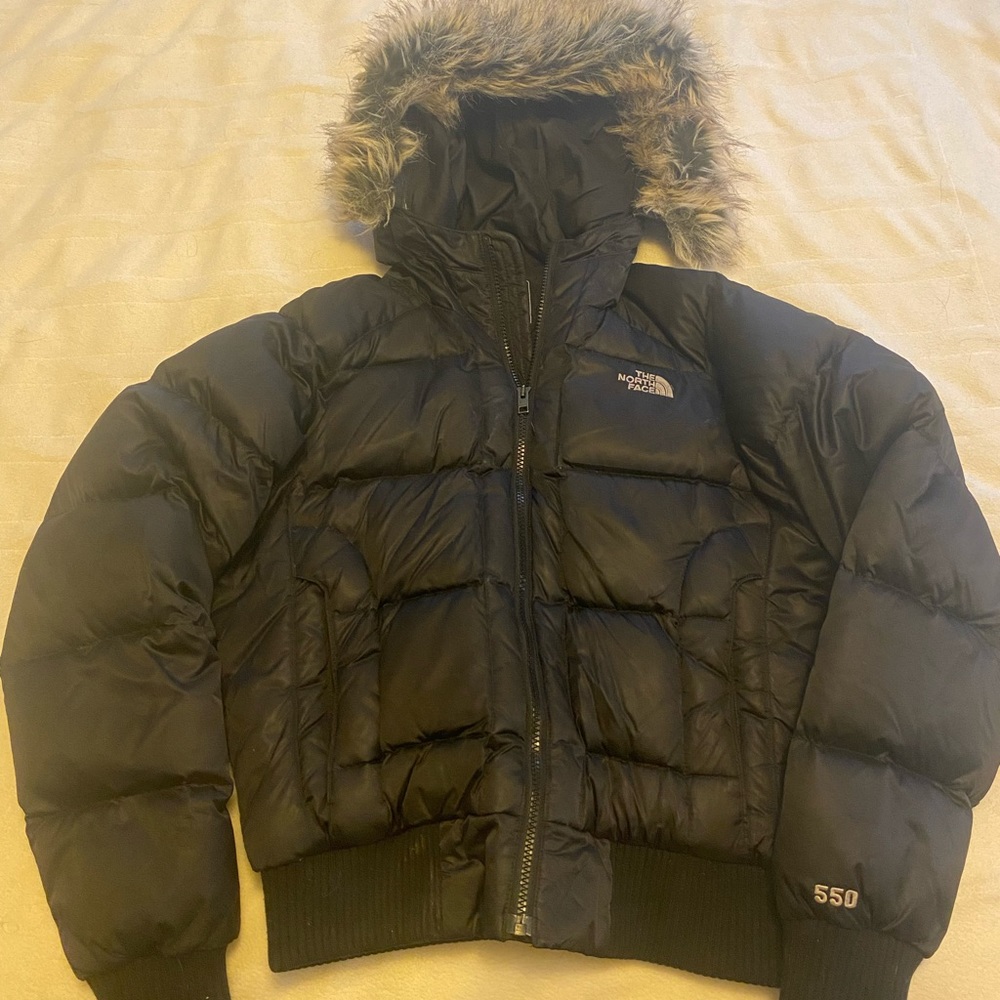 North Face puffer jacket with hood